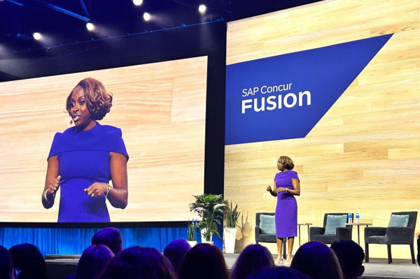 Etosha Thurman on stage at SAP Concor Fusion 